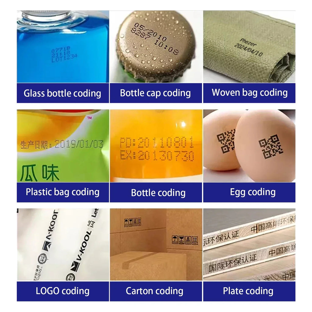 EURANNIT E19 12.7mm Portable Printer Handheld Thermal Inkjet Printer Portable Expire Date Counter QR Barcode Logo Coding Machine