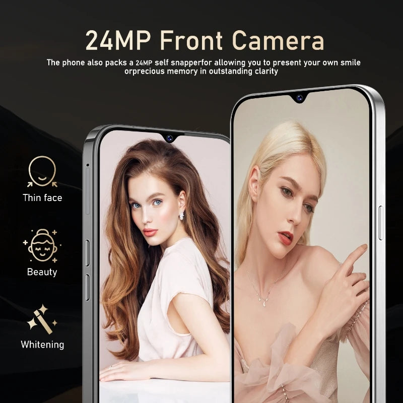 Global Vision 17 Pro Max Smartphone 5G Android 12 8GB RAM 512GB ROM 6.3 Inch Phone 2280x1080HD 24+48MP 4 5G Network Mobile Phone