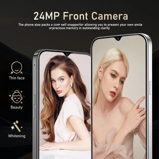 Global Vision 17 Pro Max Smartphone 5G Android 12 8GB RAM 512GB ROM 6.3 Inch Phone 2280x1080HD 24+48MP 4 5G Network Mobile Phone
