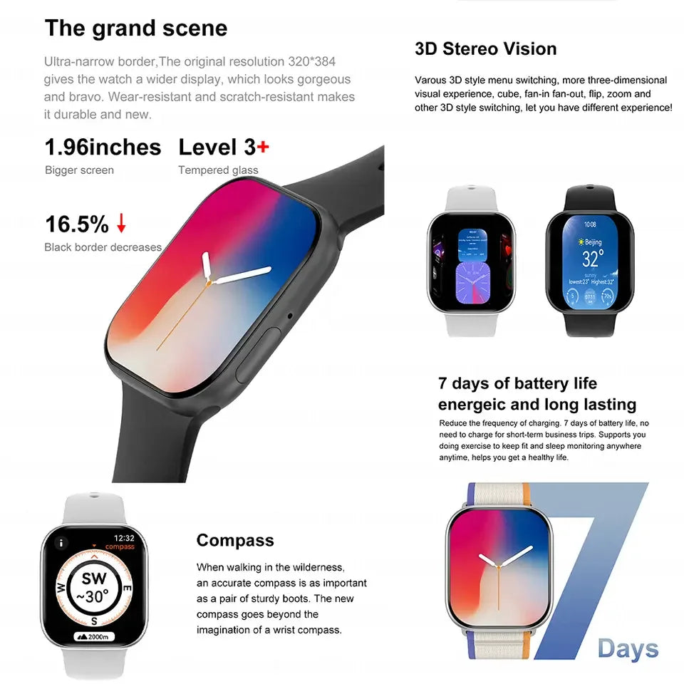 New 2025 Original For Apple Watch 10 Smart Watch x Men Body Temperature Bluetooth Call NFC GPS Sports Women SmartWatch for Apple