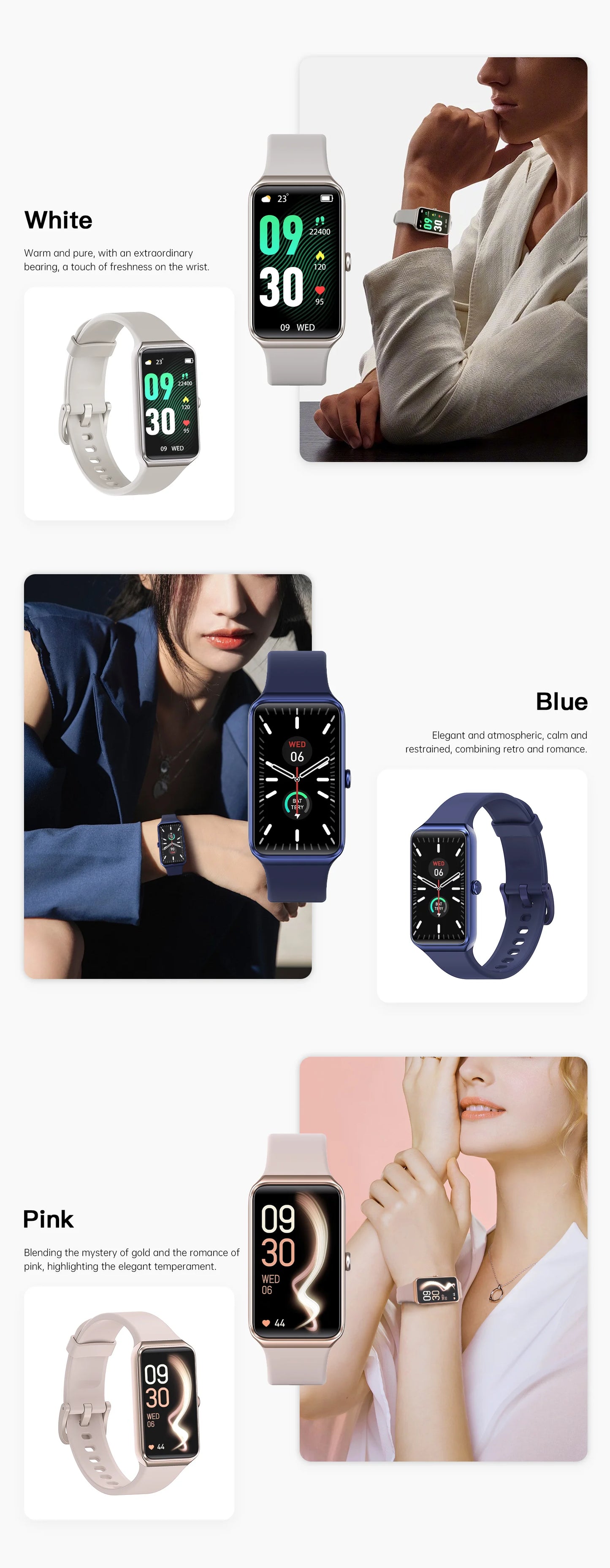 LIGE New 1.47” HD Smart Watch Women's Sports Fitness Bracelet Thermometer Health Monitor Waterproof Women Smartwatch for Xiaomi