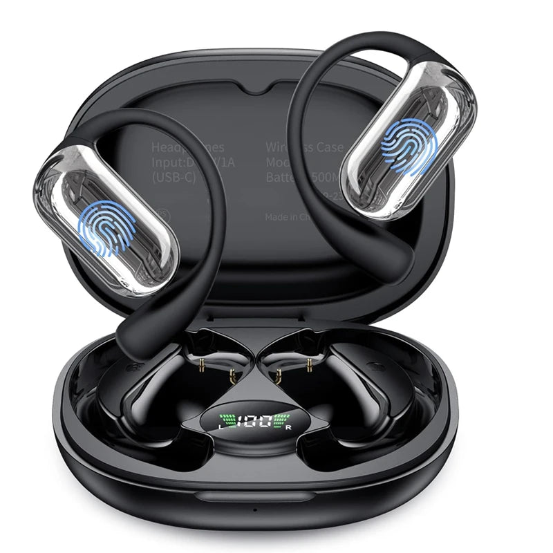 UYUXIO AI Language Translating Earbuds with 144 Languages Real Time Translator Earphone OWS Headphone Ear Buds for Business