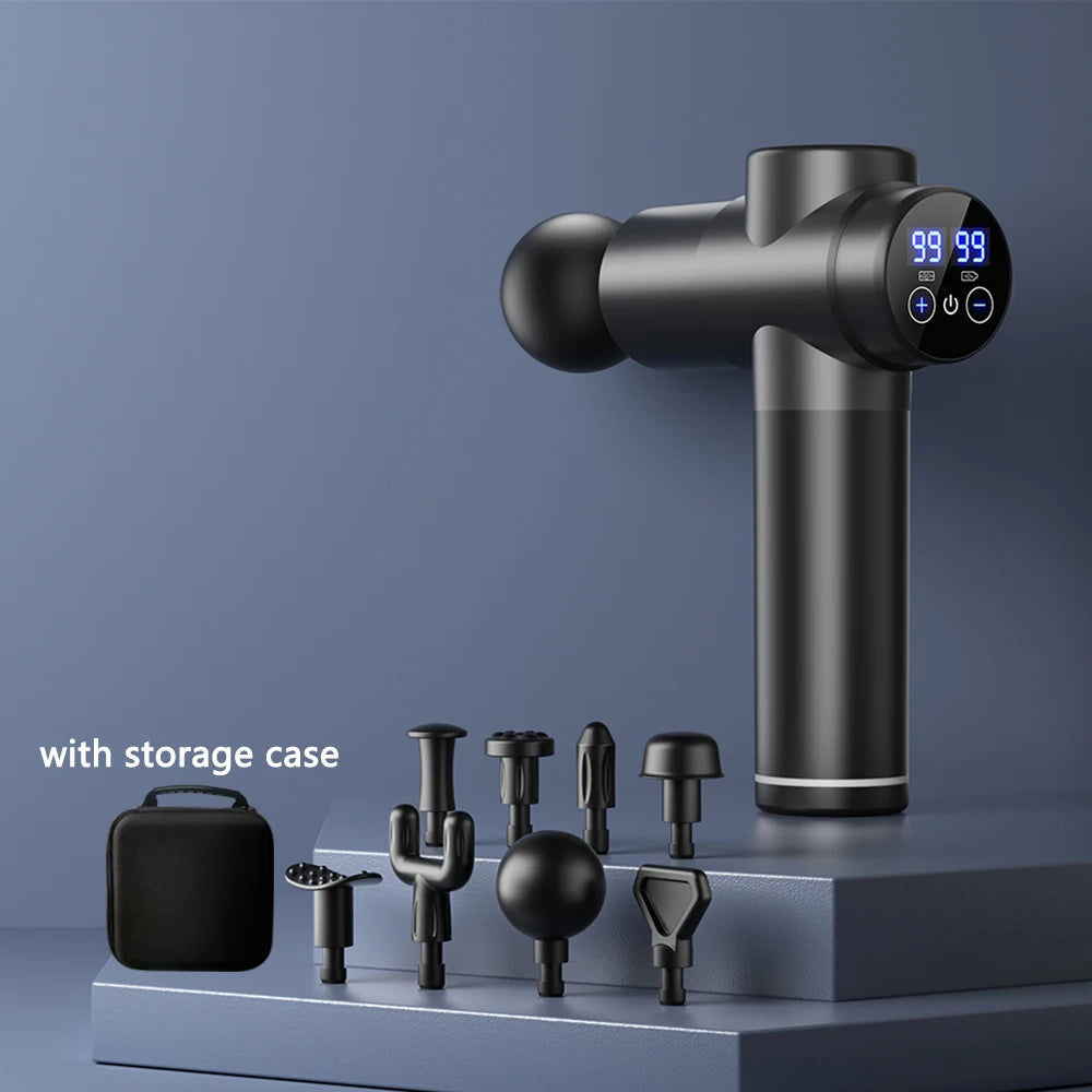 Massage Gun Muscle Relax Deep Tissue Massager Neck Massager Dynamic Vibrator Back Portable Handheld Display Fascia Gun Massage