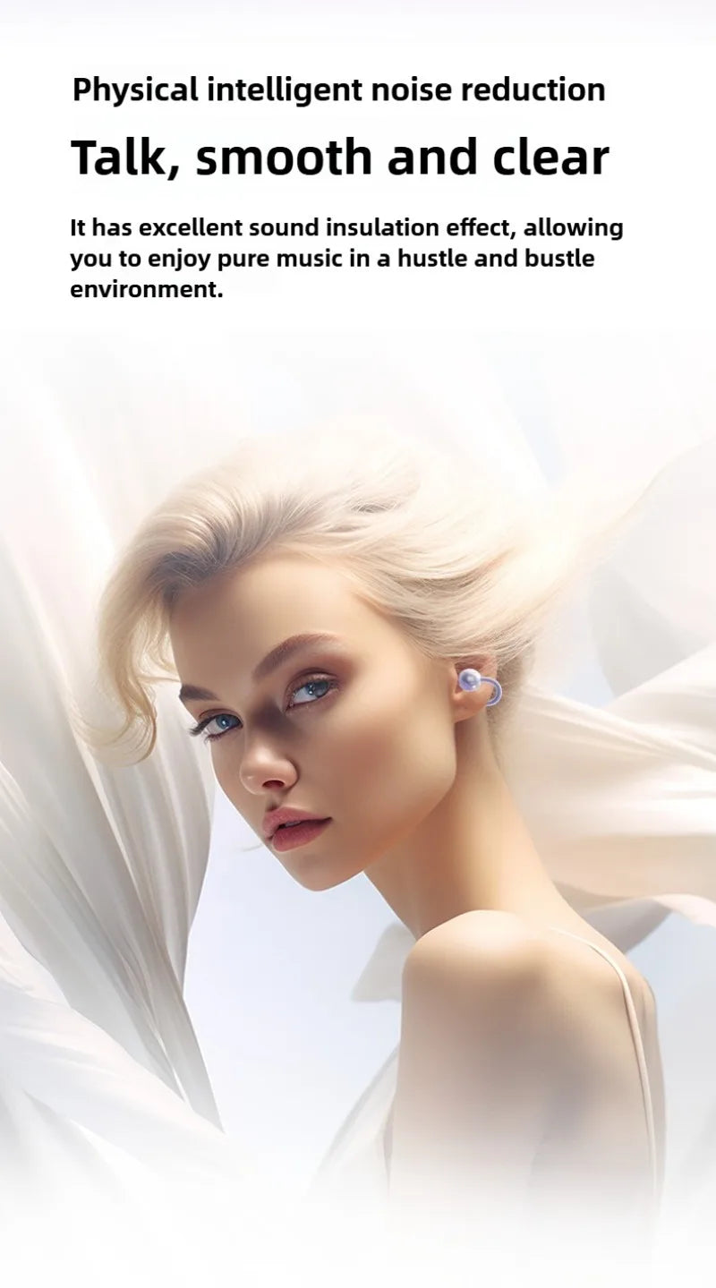 Open Ear Wireless Earphones 144 language Real Time Translator Ear Clip Earbuds Bluetooth Clip On OWS Sports Headphones HD Call