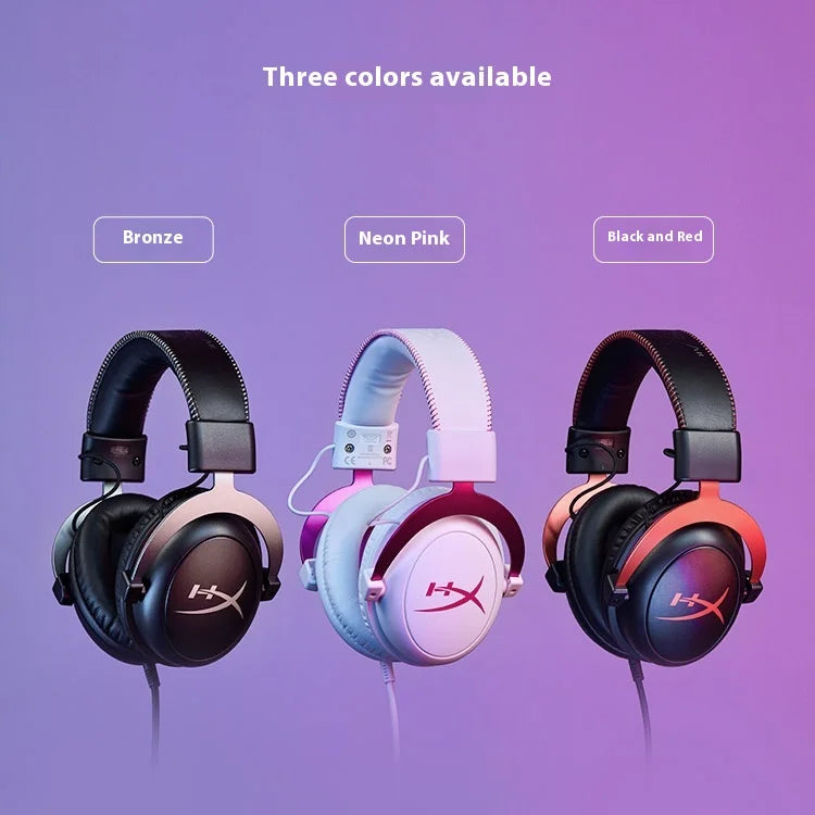 HyperX Cloud 2 II Gaming Headset Hi-Fi 7.1 Surround Sound Detachable 8 Microphone With USB sound card