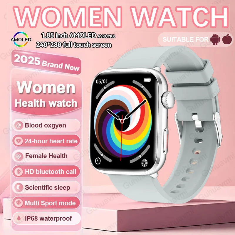 2025 New For Xiaomi Women AI Smart Diagnosis Smart Watch HRV+PPG Blood Pressure Blood oxygen Health monitor IP68 NFC Smartwatchs