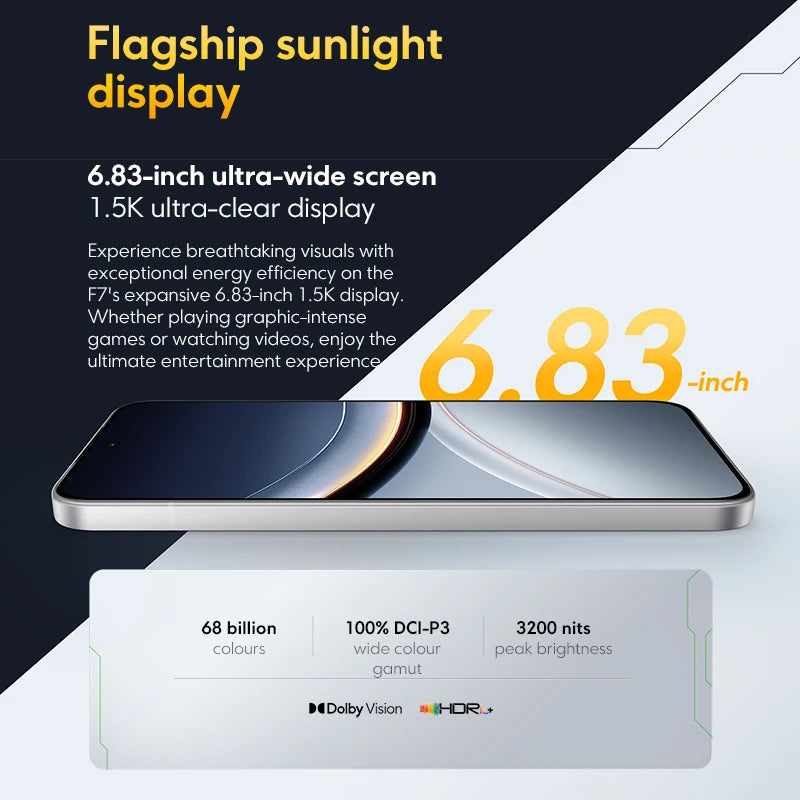 Newest POCO F7 Smartphone 256GB 512GB Snapdragon® 8s Gen 4 6.83" 1.5K AMOLED Display 6500mAh 50MP Main Camera With OlS lP68 NFC