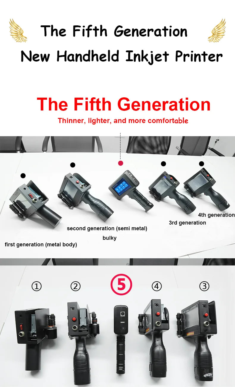 Willita 12.7mm Label Printer Handheld Inkjet Printer QR Bar Batch Code Date Number Logo Expiry Date Coding Machine For Glass