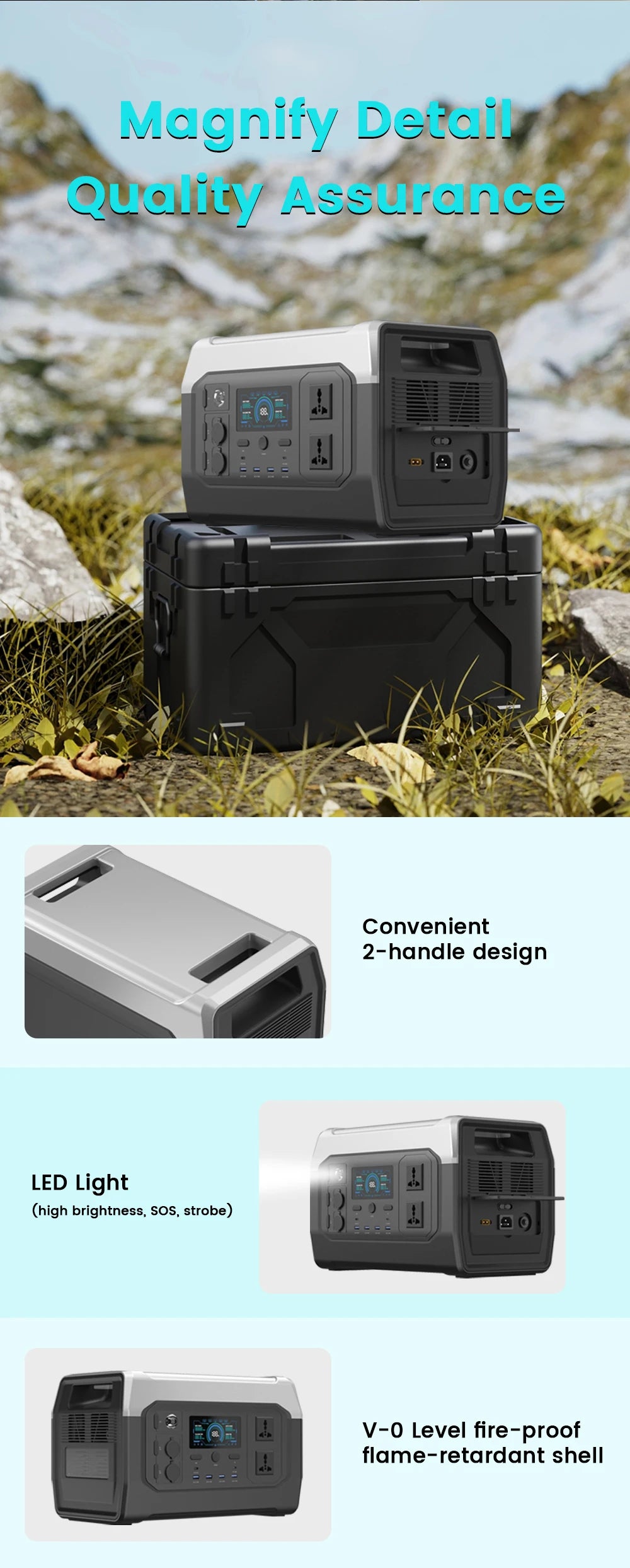 2600W 1800W 500W Portable Power Statio