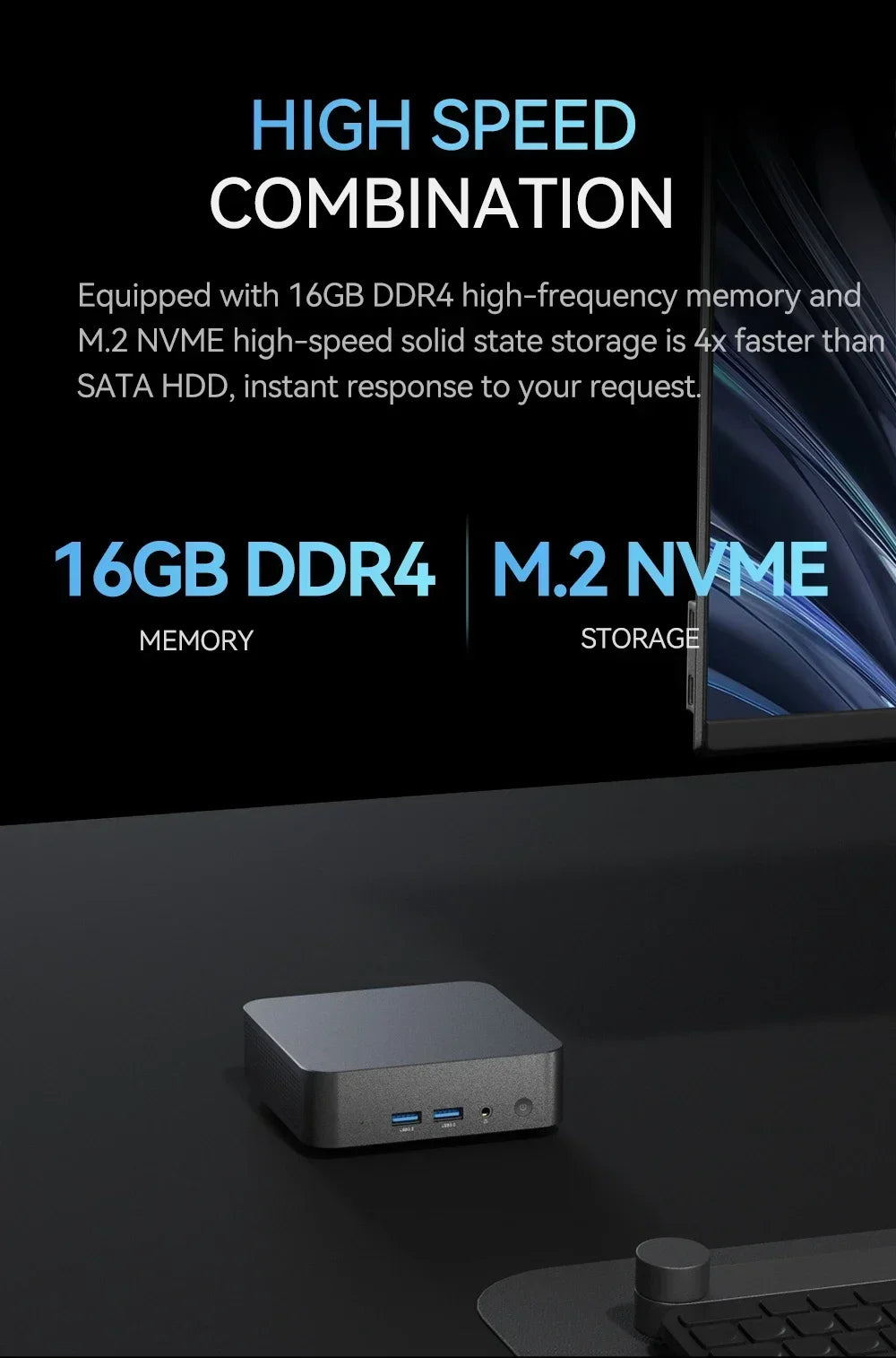 Mini PC Intel Core i9 8950HK Windows 11 Gaming Computer Small Pocket UHD Graphics WiFi6 16GB DDR4 1TB SSD 1000Mbps Dual Desktop