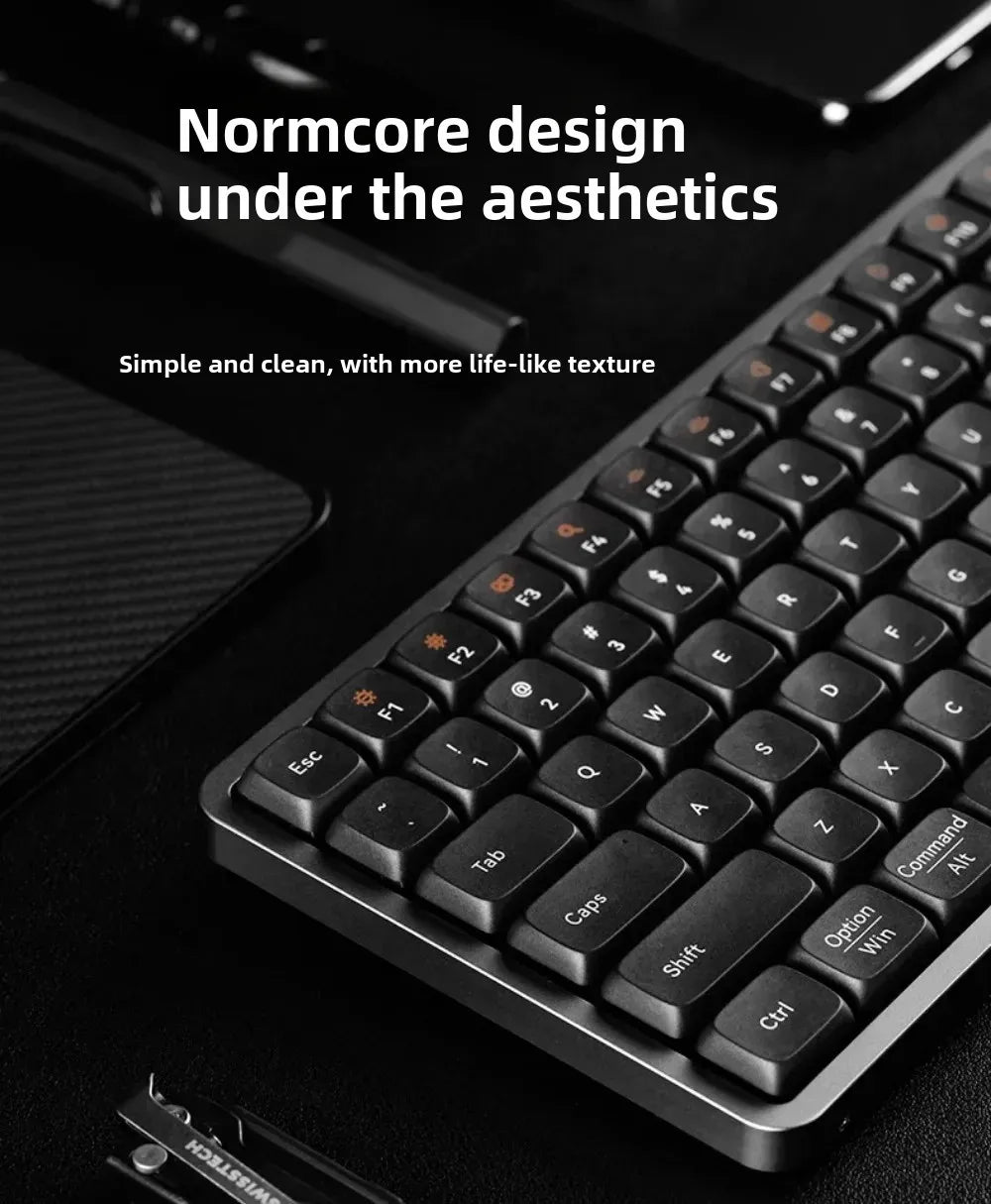 Lofree Flow Series Low-Profile Wireless Mechanical Keyboard Aluminum Gasket 2-Mode Bluetooth Wired Type-c Office Portable Typing