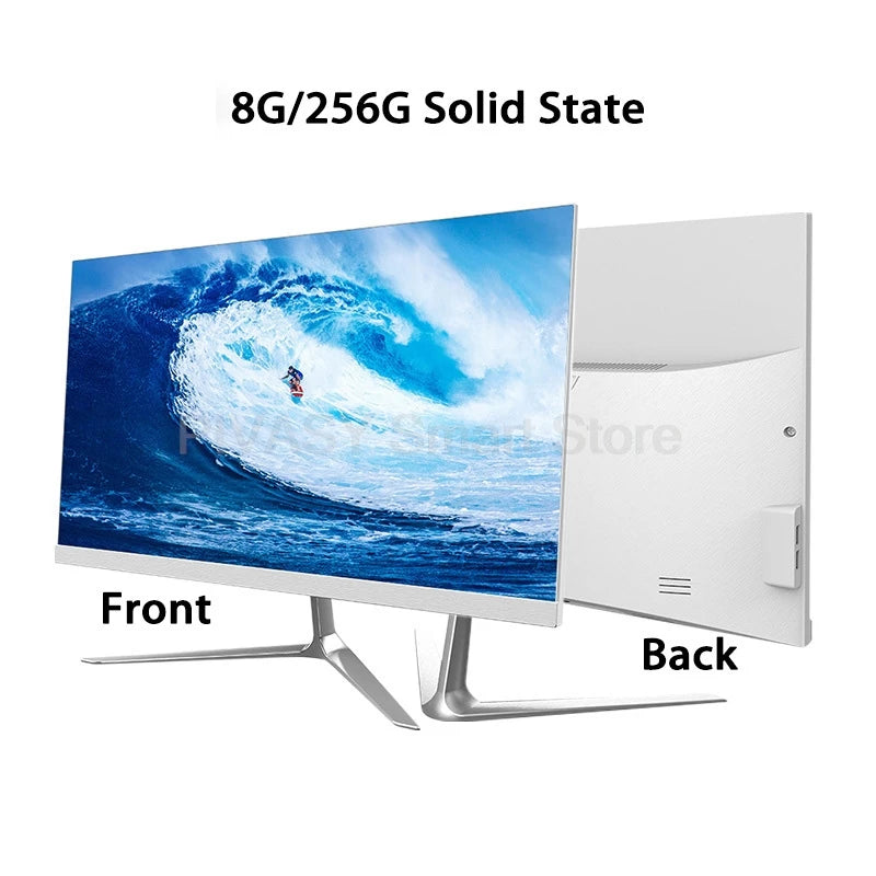 All-in-One Desktop PC SSD Quickly Boot 3mm Bezel Big Screen Ratio 1080P WiFi Multi-Tasking for Office Education Studio Business