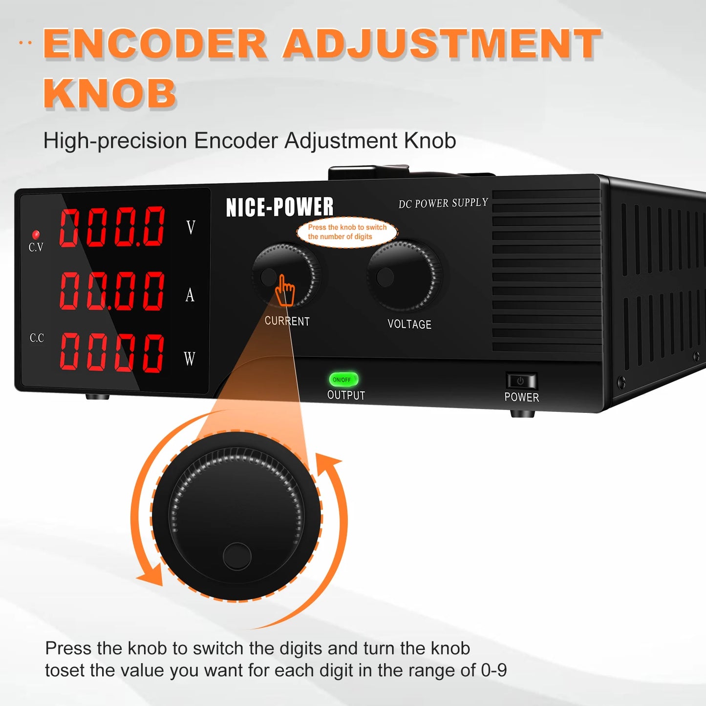 NICE-POWER 1200W 3000W DC Adjustable Power Supply Lab Bench Source 30V 60V 100V 200V 300V10A 30A 60A 80A 100A Voltage Regulator