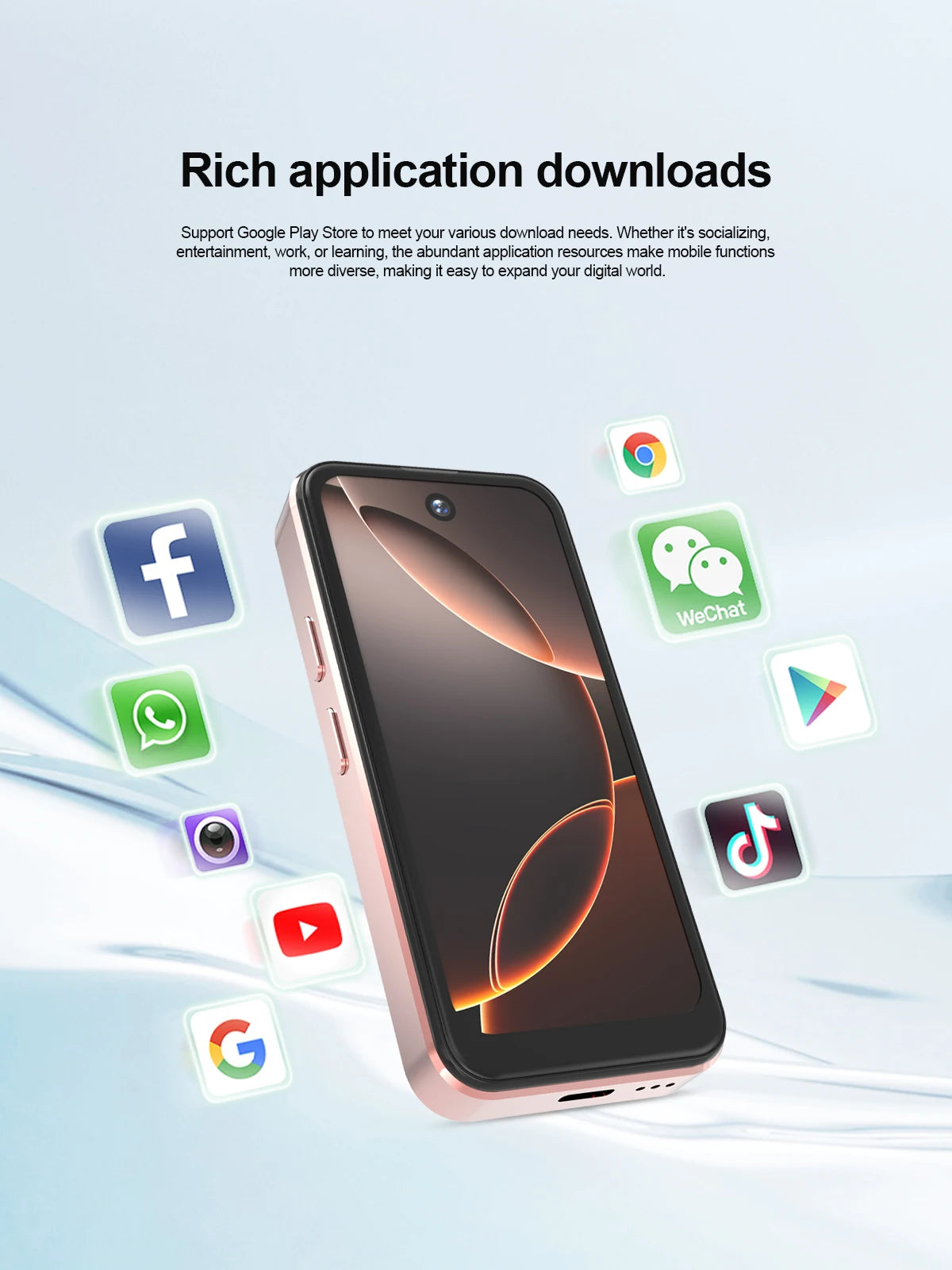 Fuffi XS16 Mini Phone 4G LTE Android10.0 Smartphone 4GB RAM 32GB ROM 4" Display 5MP Camera Dual SIM With Play Store WhatsAPP