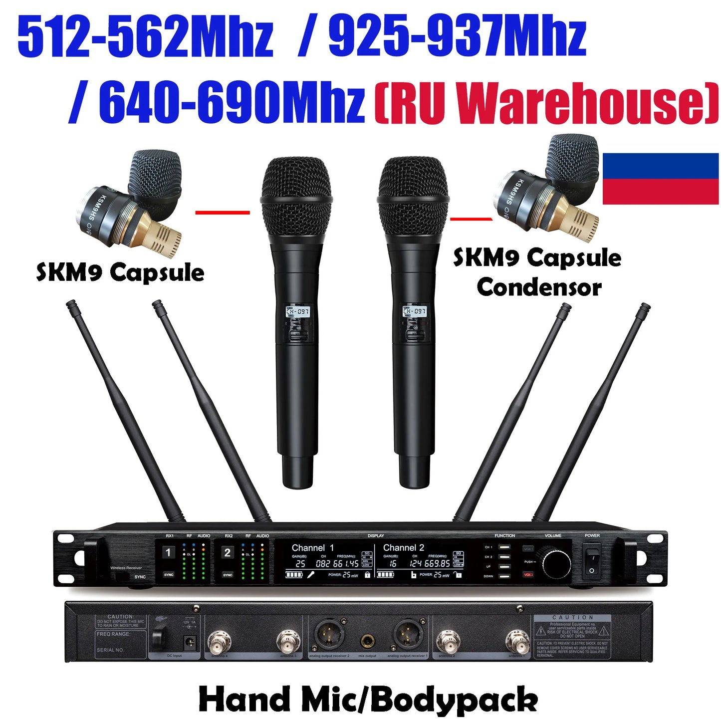 Leicozic Professional Wireless Microphone Chrome KSM8 AD4D Fit Beta58 Beta87a Dual Microfone Lapel Headset Mic Stage Performance