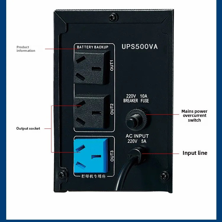UPS uninterruptible power supply 650VA390W battery 220V home computer monitoring street lamp cat power outage backup