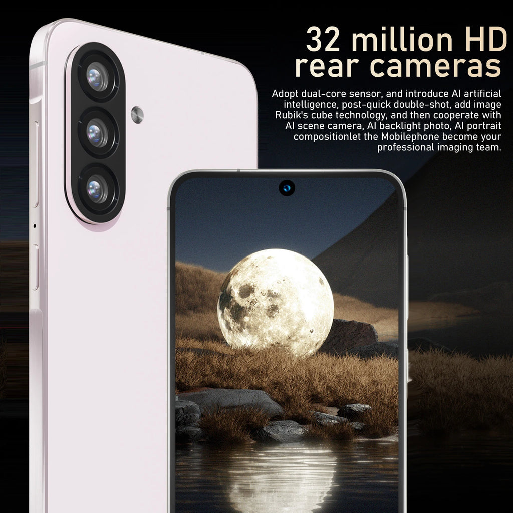 Global Version A56 Smartphone Android,6.8 inch,12GB RAM,512GB ROM,Dual SIM,Mobile phone,Google Play Store,16+32MP,6800mAh