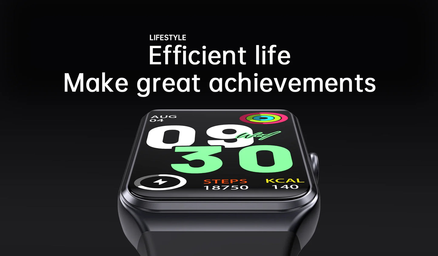 LIGE New 1.47” HD Smart Watch Women's Sports Fitness Bracelet Thermometer Health Monitor Waterproof Women Smartwatch for Xiaomi