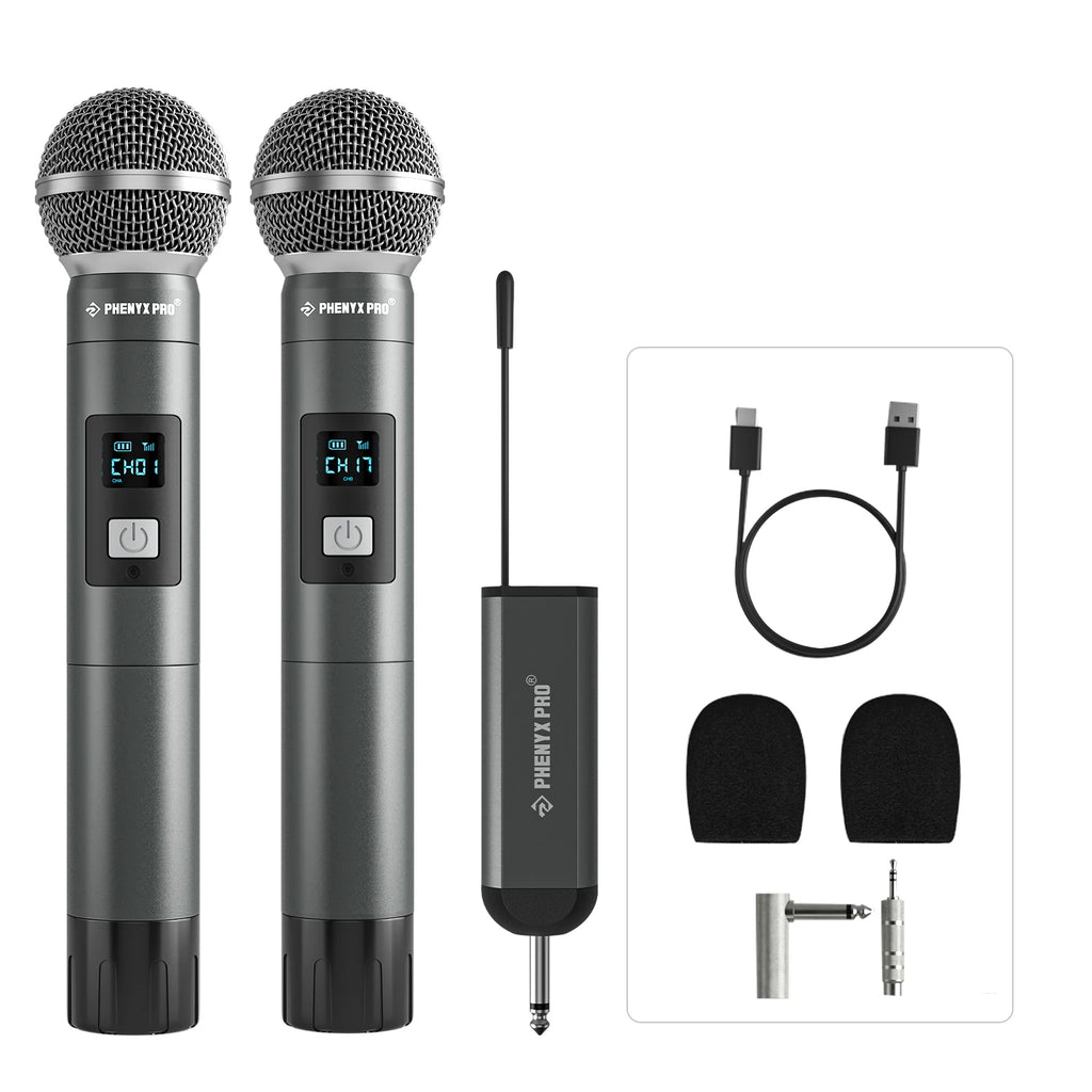 2 channel Digital Portable Wireless Microphone UHF Recording Karaoke Mic 900mhz Professional Handheld Mic Church PDP-2