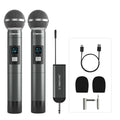 2 channel Digital Portable Wireless Microphone UHF Recording Karaoke Mic 900mhz Professional Handheld Mic Church PDP-2