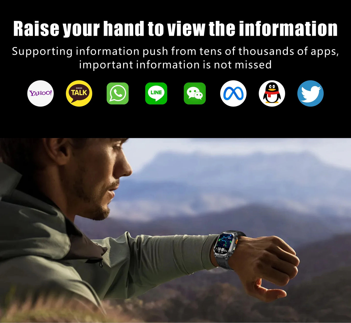 New GPS Tracking Smart Watch LED Flashlight 2.01inch HD Screen Compass BT Call Waterproof Sport Smartwatch For Android iOS