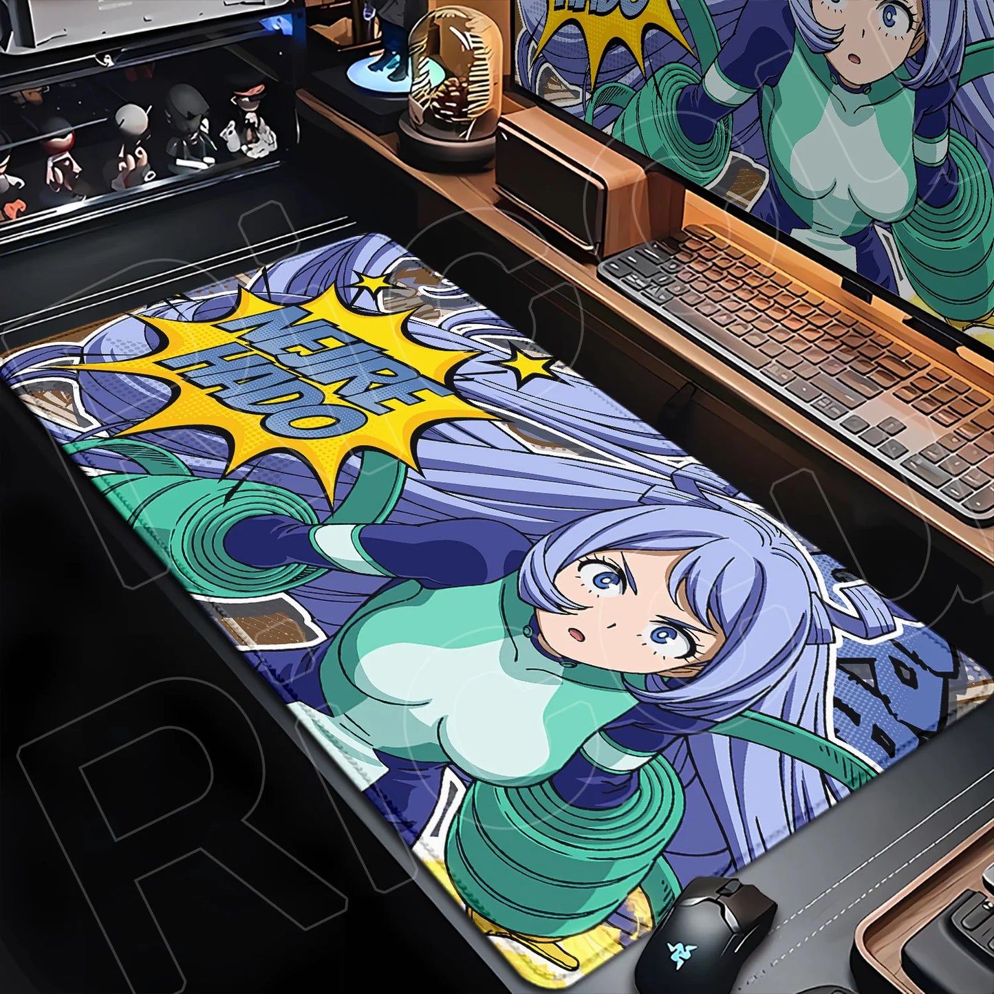 Japan Anime My Hero Academia Mousepad Bakugou Katsuki Large Lock Edge Keyboard Pad For Gamer Computer Desk Mats Anti-slip Rubber