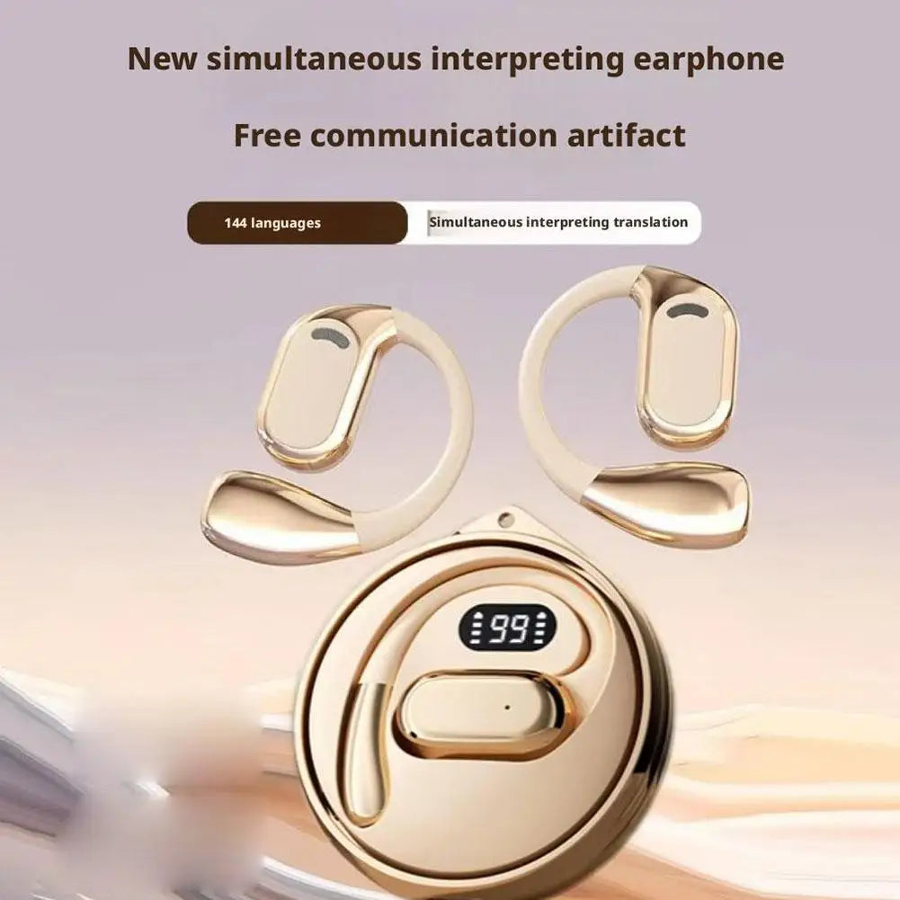 Translation Earbuds AI Language Translator Earbuds Real Time Translation 144 Languages for Travel Business Study Bluetooth 5.4