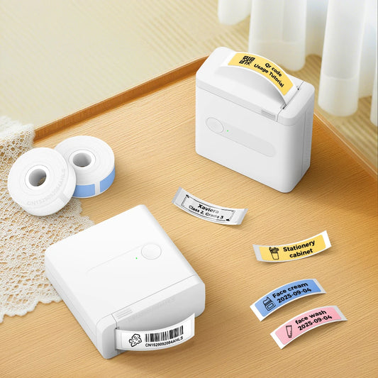 Portable Mini Label Printer D12 Bluetooth Inkless Thermal Printer Connect Phone Edit Printing Self Adhesive Sticker Labeller